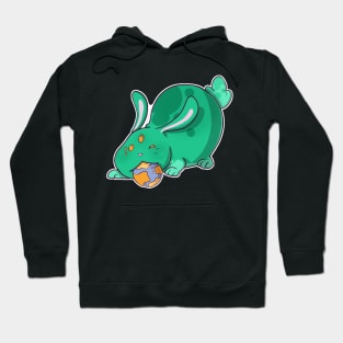 Space Alien Bunny Green Hoodie